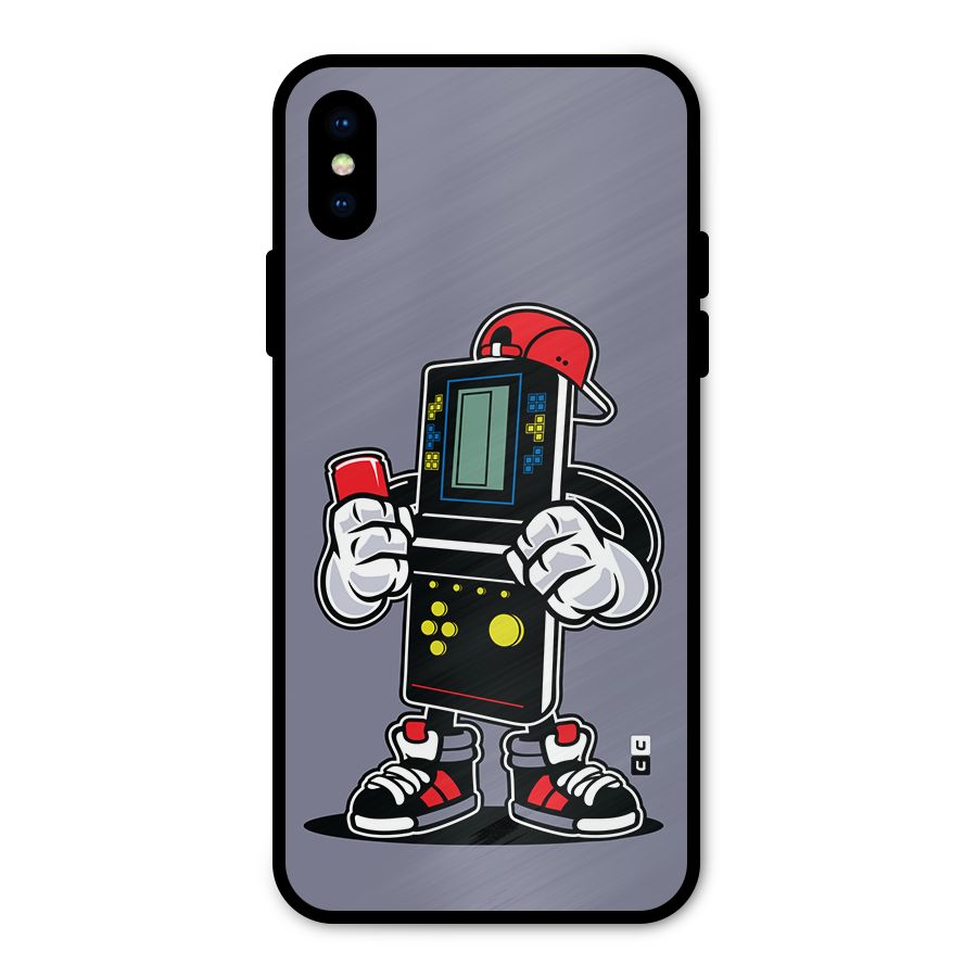 Retro Boy Metal Back Case for iPhone X
