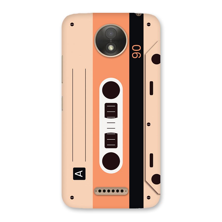 Retro Cassete Back Case for Moto C Plus