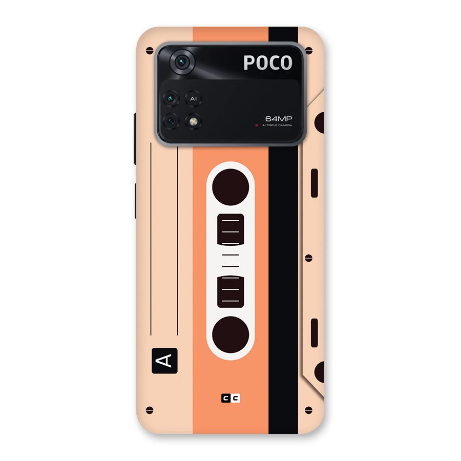 Retro Cassete Back Case for Poco M4 Pro 4G