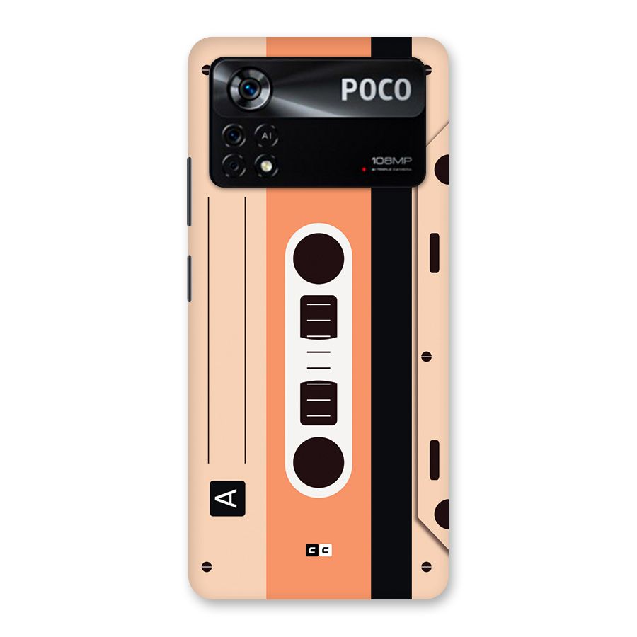 Retro Cassete Back Case for Poco X4 Pro 5G