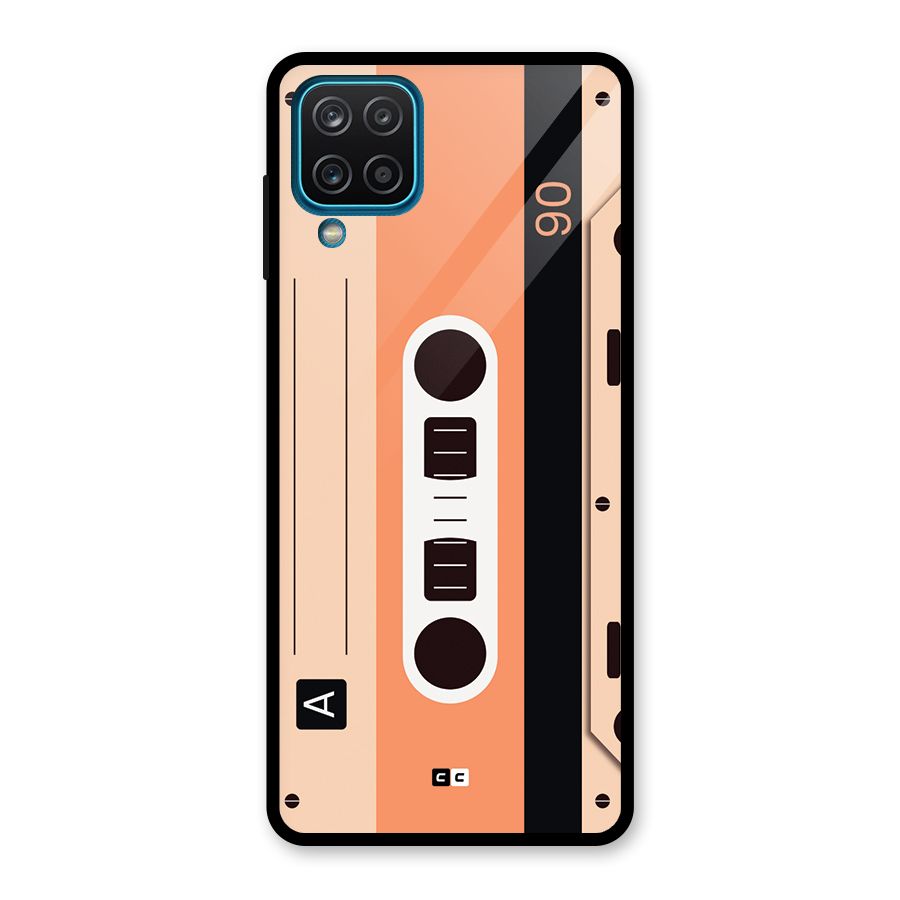 Retro Cassete Glass Back Case for Galaxy A12