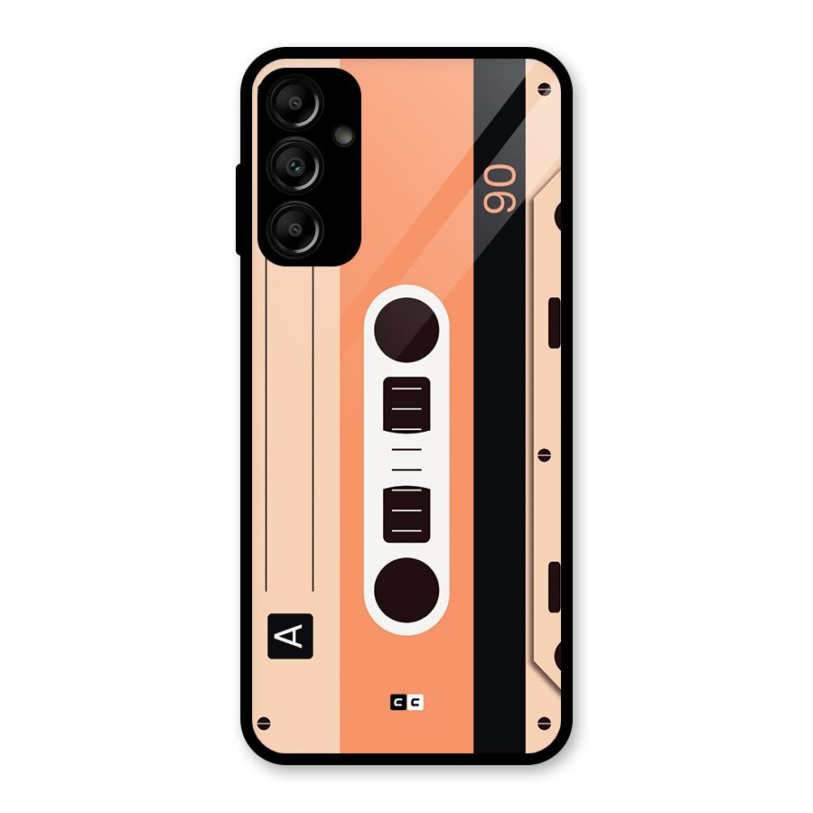 Retro Cassete Glass Back Case for Galaxy A14 5G