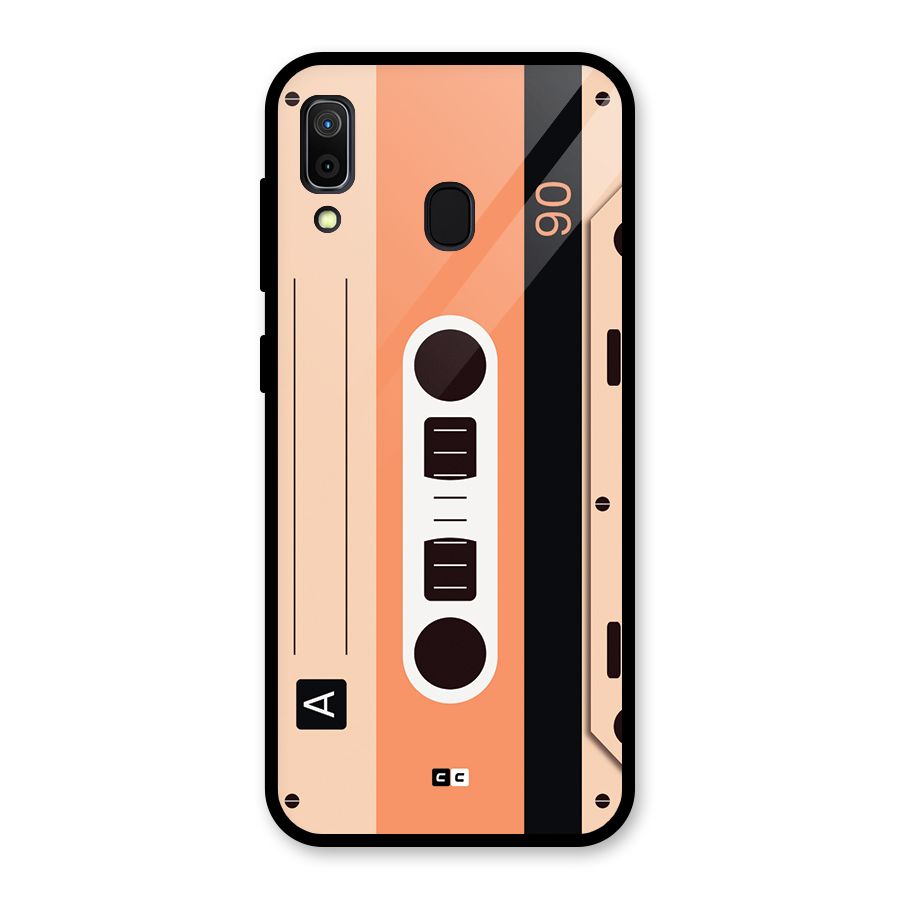 Retro Cassete Glass Back Case for Galaxy A30