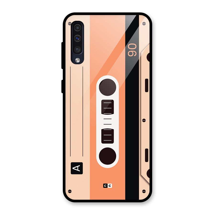 Retro Cassete Glass Back Case for Galaxy A30s