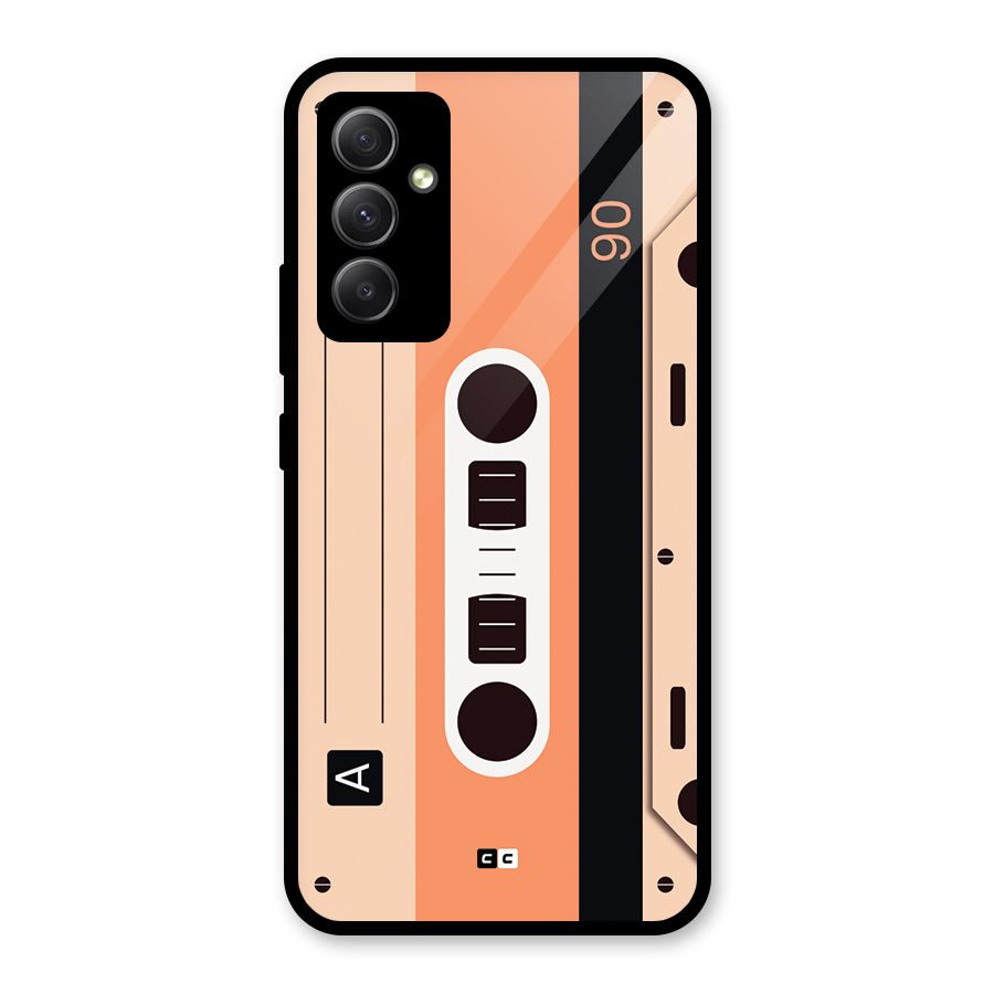 Retro Cassete Glass Back Case for Galaxy A34