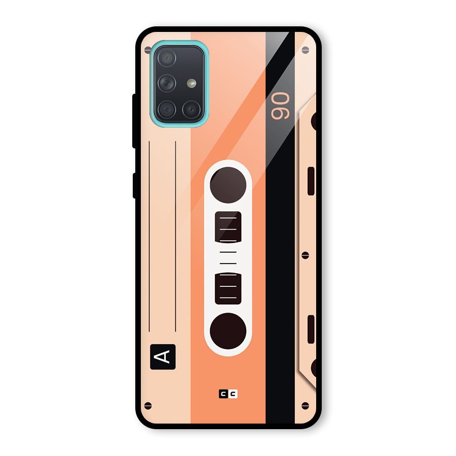 Retro Cassete Glass Back Case for Galaxy A71