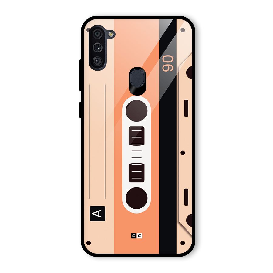 Retro Cassete Glass Back Case for Galaxy M11
