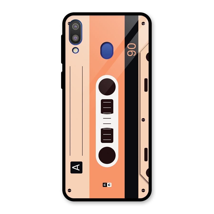 Retro Cassete Glass Back Case for Galaxy M20