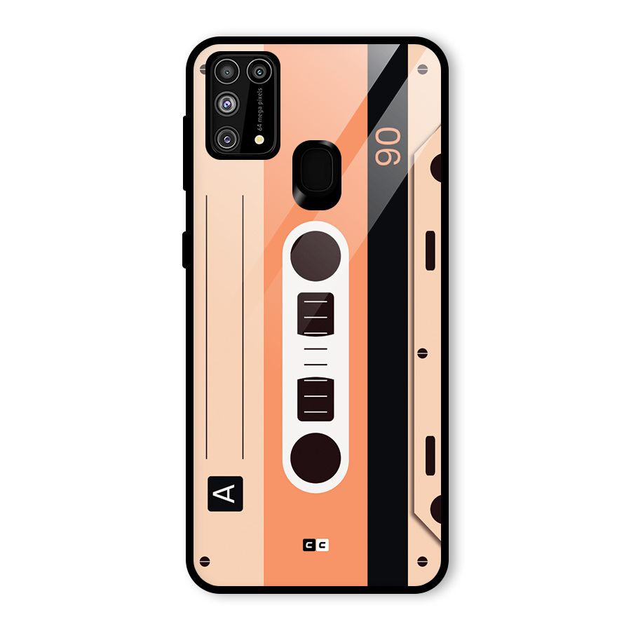 Retro Cassete Glass Back Case for Galaxy M31