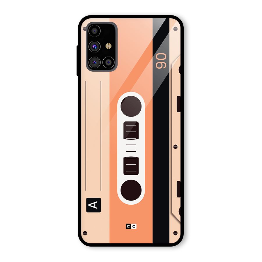 Retro Cassete Glass Back Case for Galaxy M31s