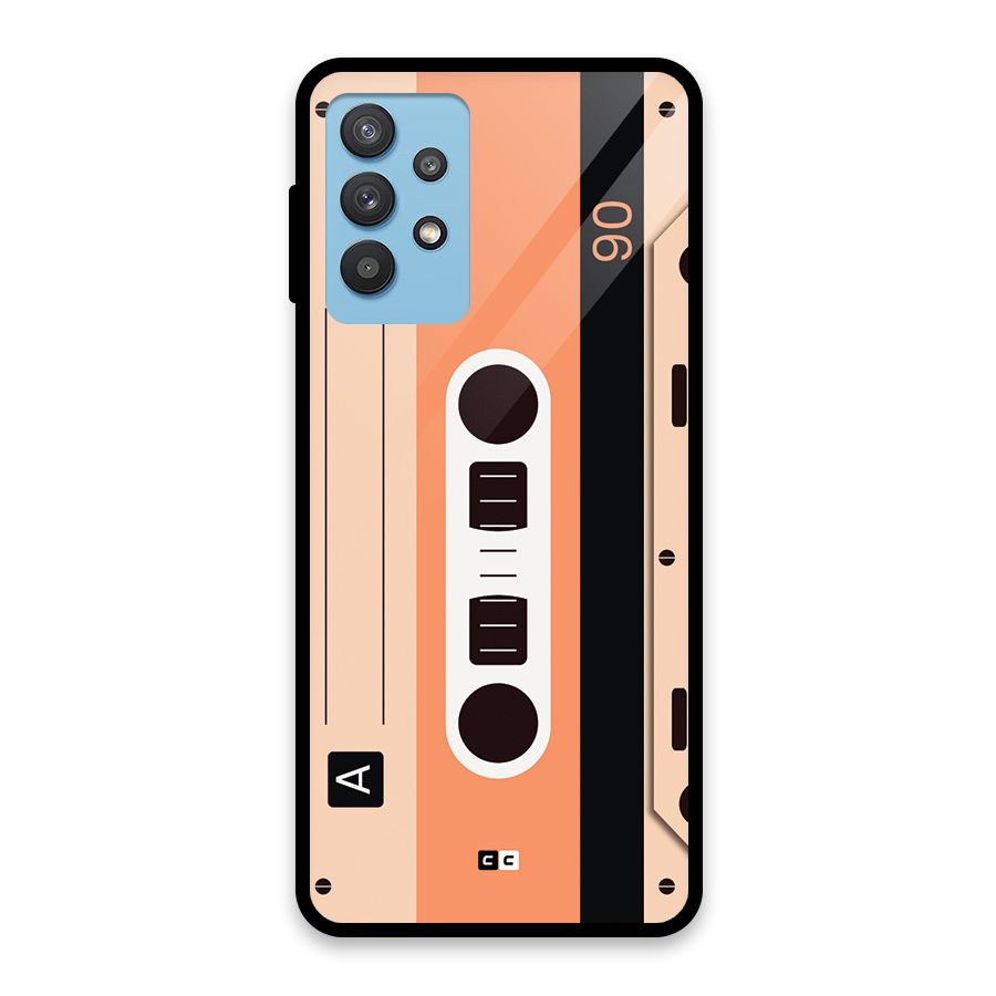 Retro Cassete Glass Back Case for Galaxy M32 5G