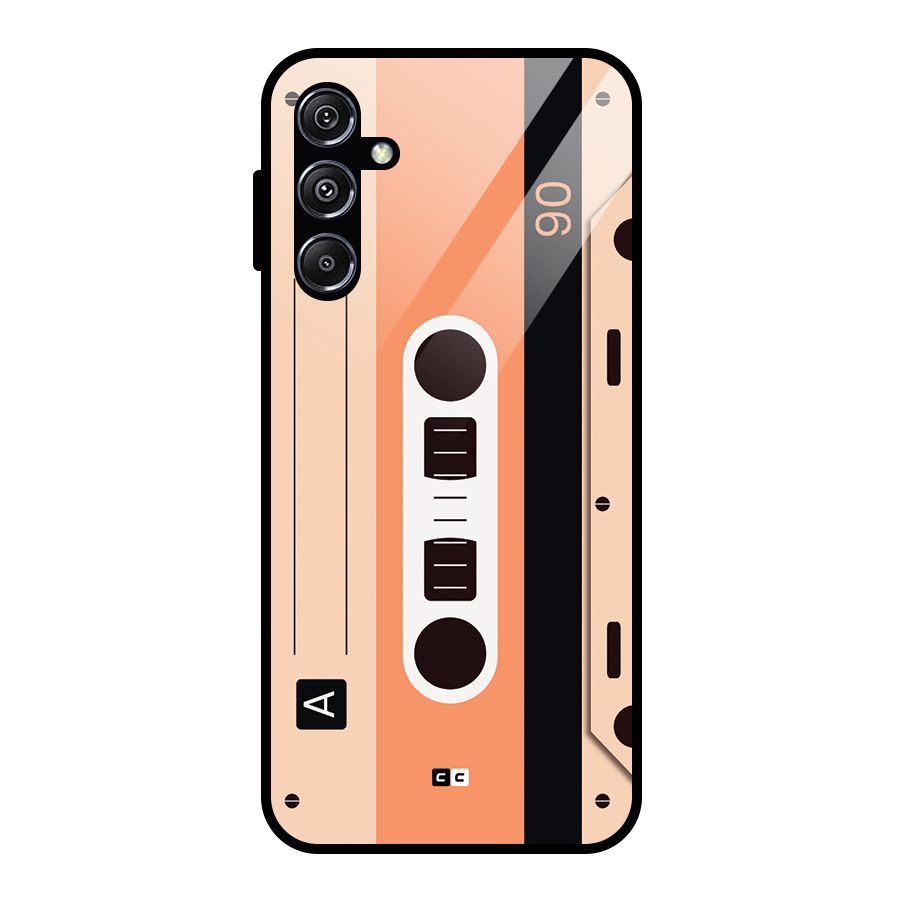 Retro Cassete Glass Back Case for Galaxy M34 5G