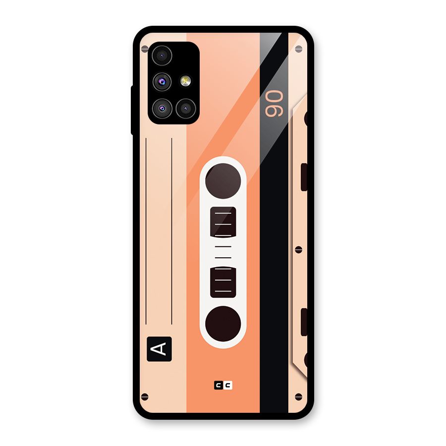 Retro Cassete Glass Back Case for Galaxy M51