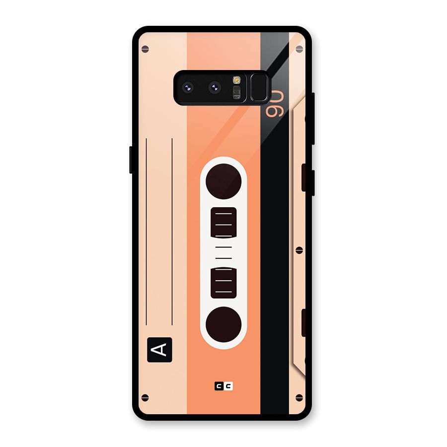 Retro Cassete Glass Back Case for Galaxy Note 8