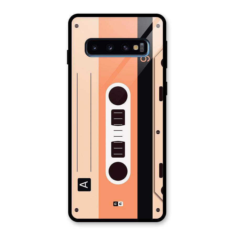 Retro Cassete Glass Back Case for Galaxy S10