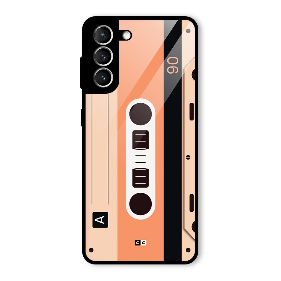 Retro Cassete Glass Back Case for Galaxy S21 5G