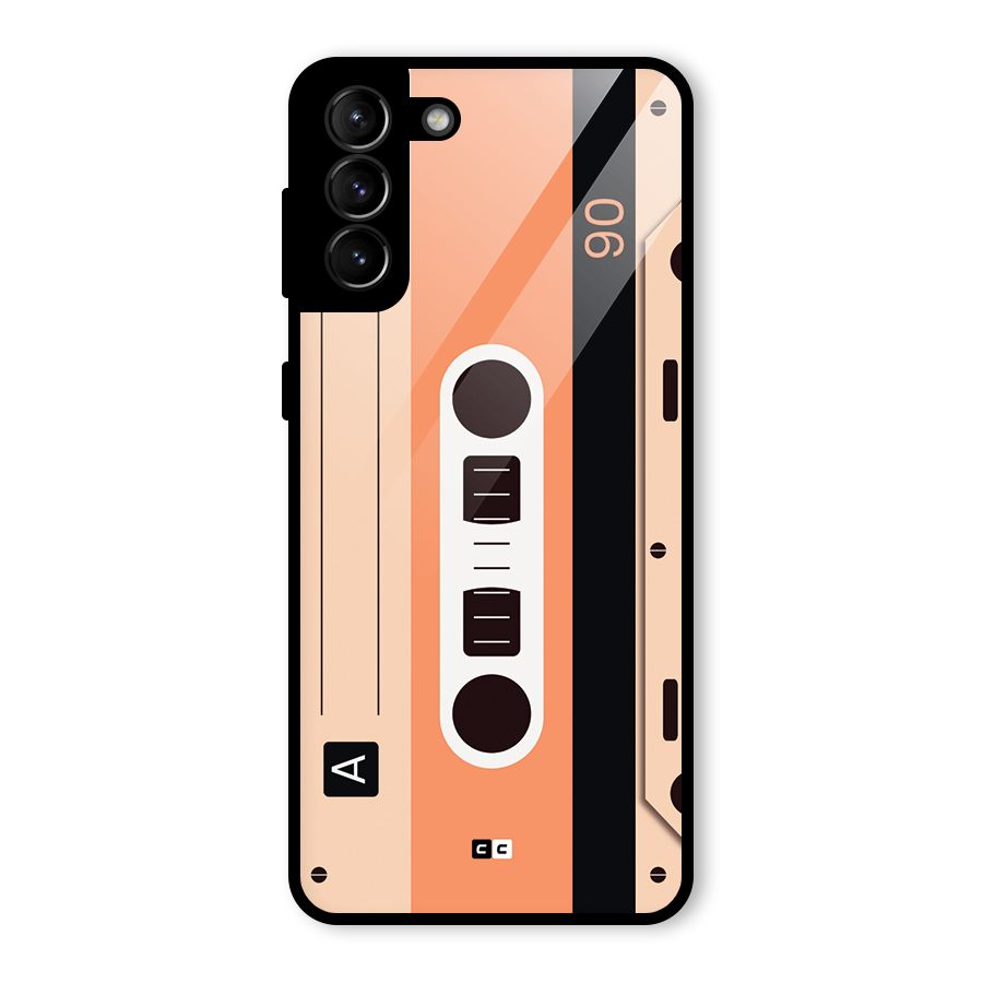 Retro Cassete Glass Back Case for Galaxy S21 Plus