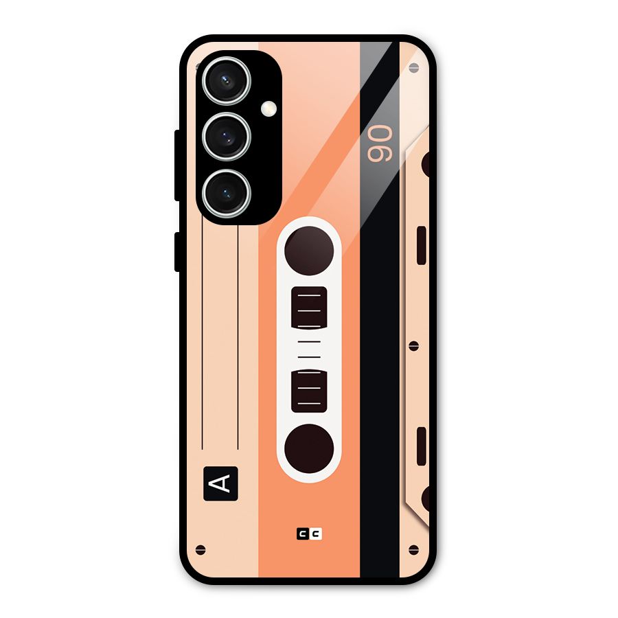 Retro Cassete Glass Back Case for Galaxy S23 FE