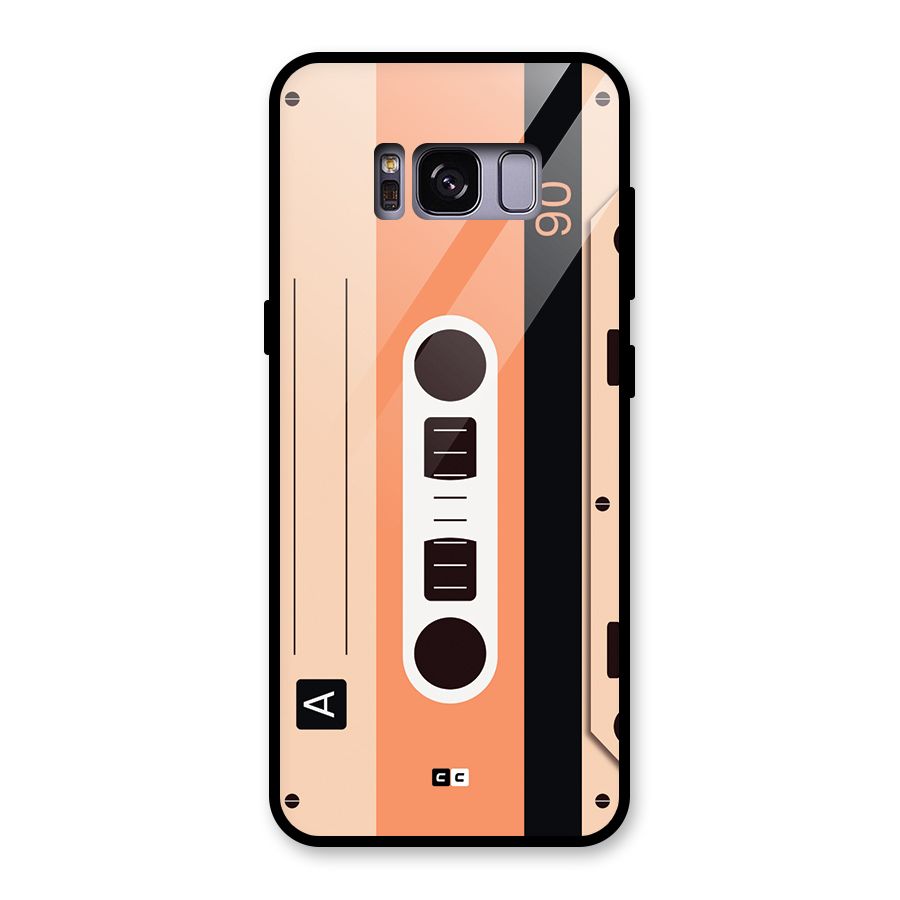 Retro Cassete Glass Back Case for Galaxy S8