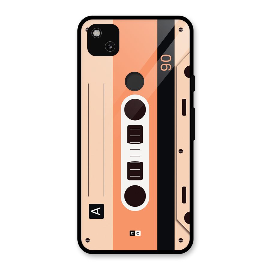 Retro Cassete Glass Back Case for Google Pixel 4a