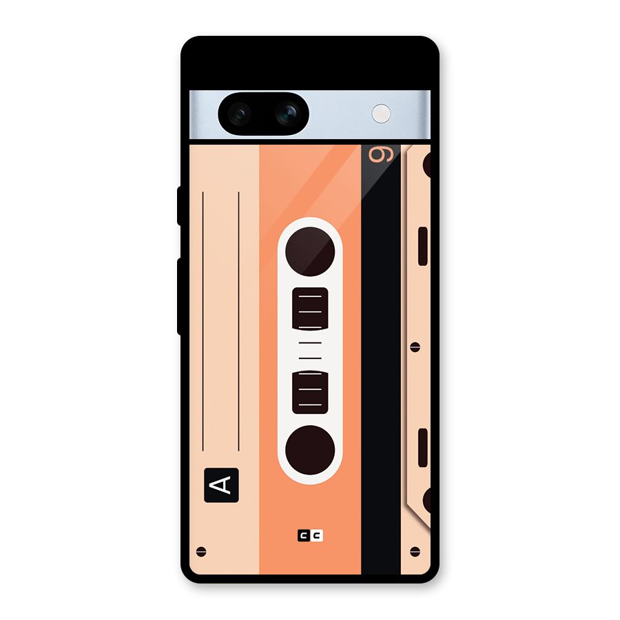 Retro Cassete Glass Back Case for Google Pixel 7a