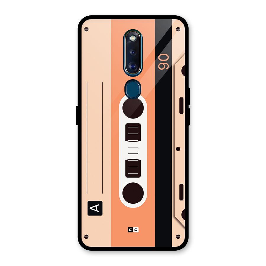 Retro Cassete Glass Back Case for Oppo F11 Pro