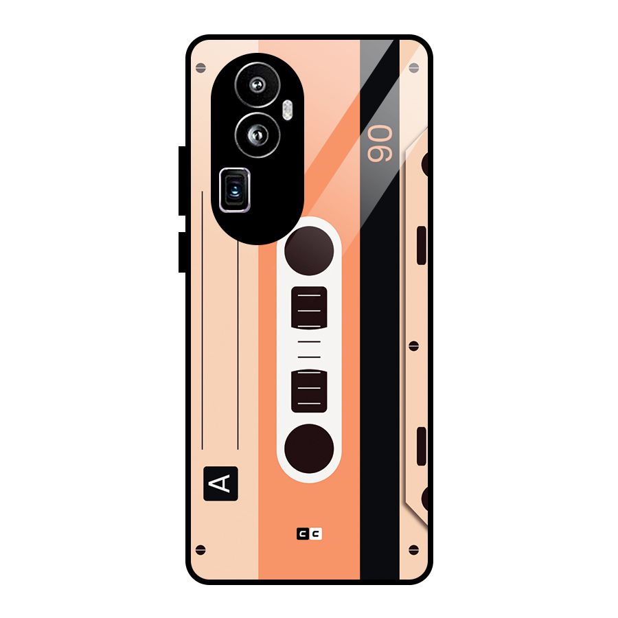 Retro Cassete Glass Back Case for Oppo Reno10 Pro Plus