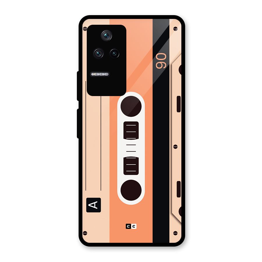 Retro Cassete Glass Back Case for Poco F4 5G