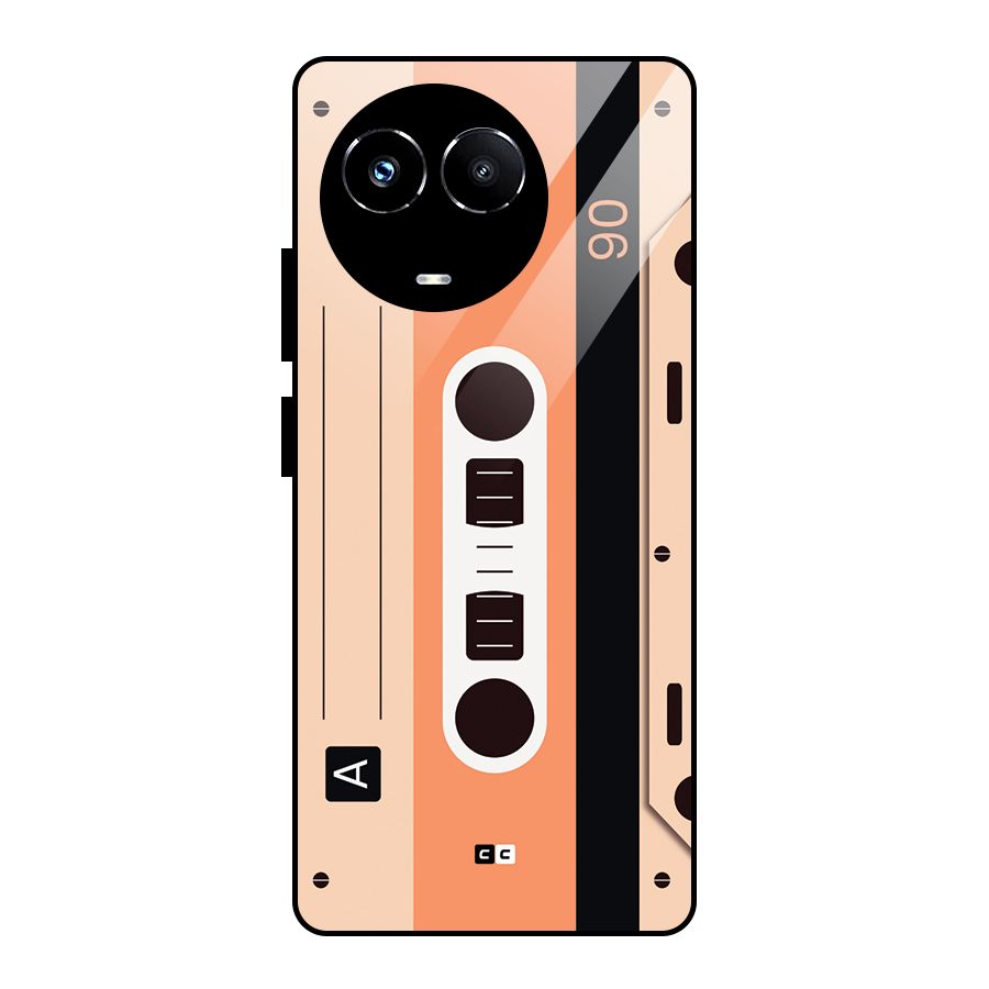 Retro Cassete Glass Back Case for Realme 11X