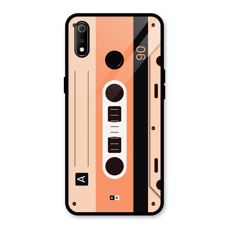 Retro Cassete Glass Back Case for Realme 3