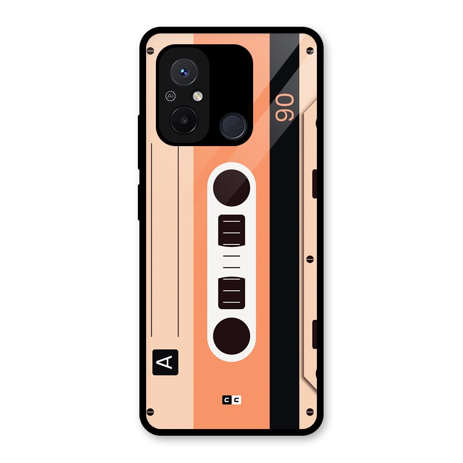 Retro Cassete Glass Back Case for Redmi 12C