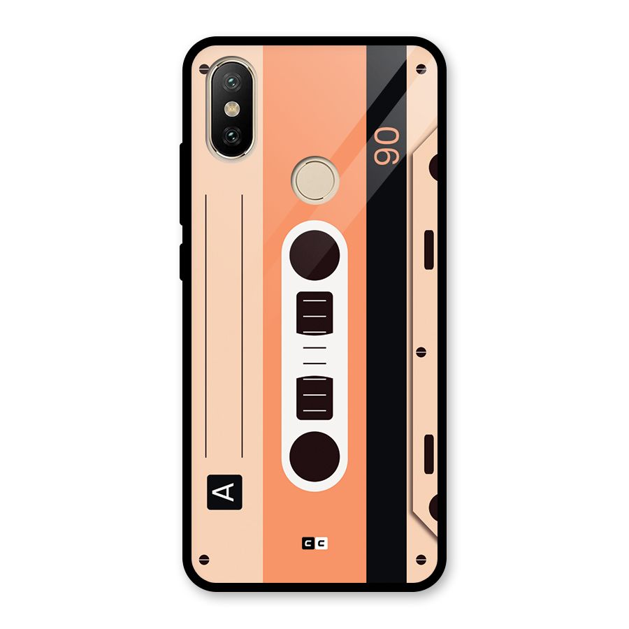 Retro Cassete Glass Back Case for Redmi A2