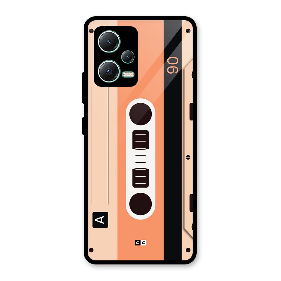 Retro Cassete Glass Back Case for Redmi Note 12 5G