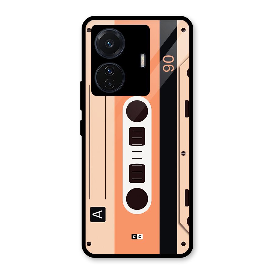 Retro Cassete Glass Back Case for Vivo T1 Pro