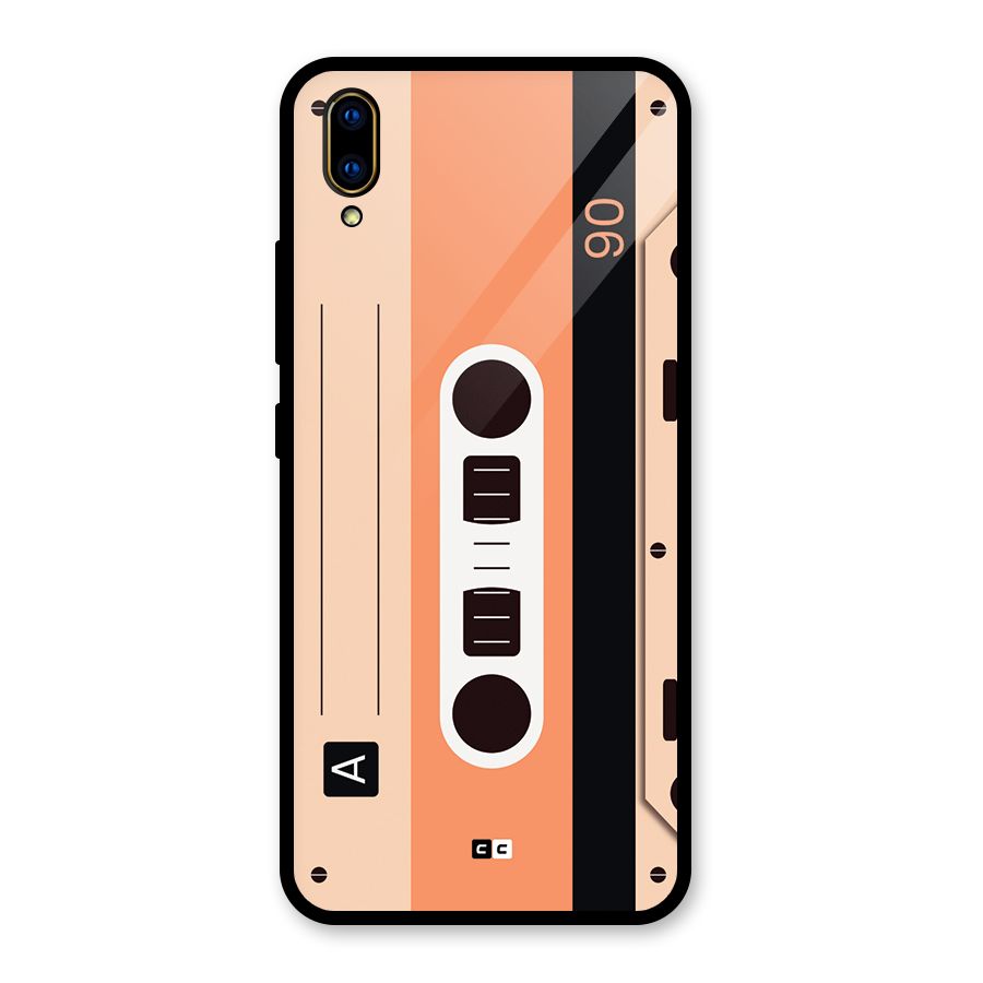 Retro Cassete Glass Back Case for Vivo V11 Pro