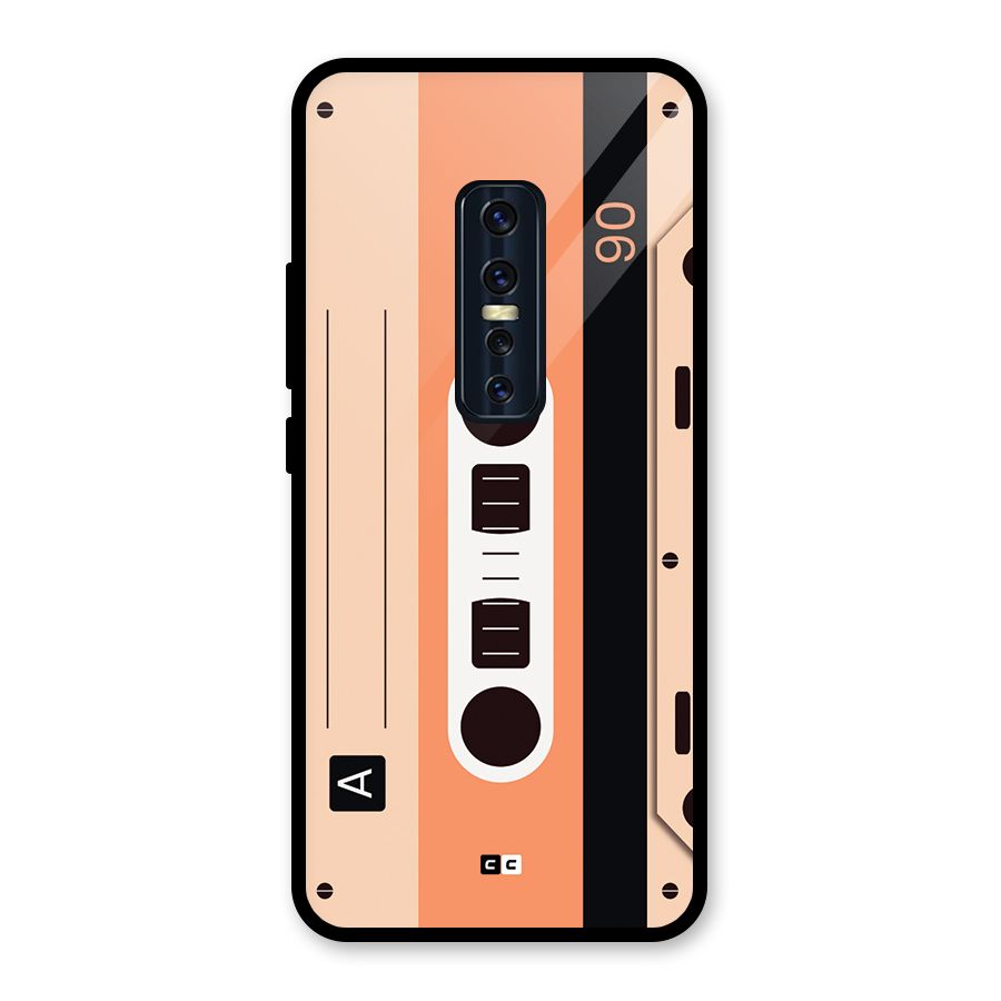 Retro Cassete Glass Back Case for Vivo V17 Pro