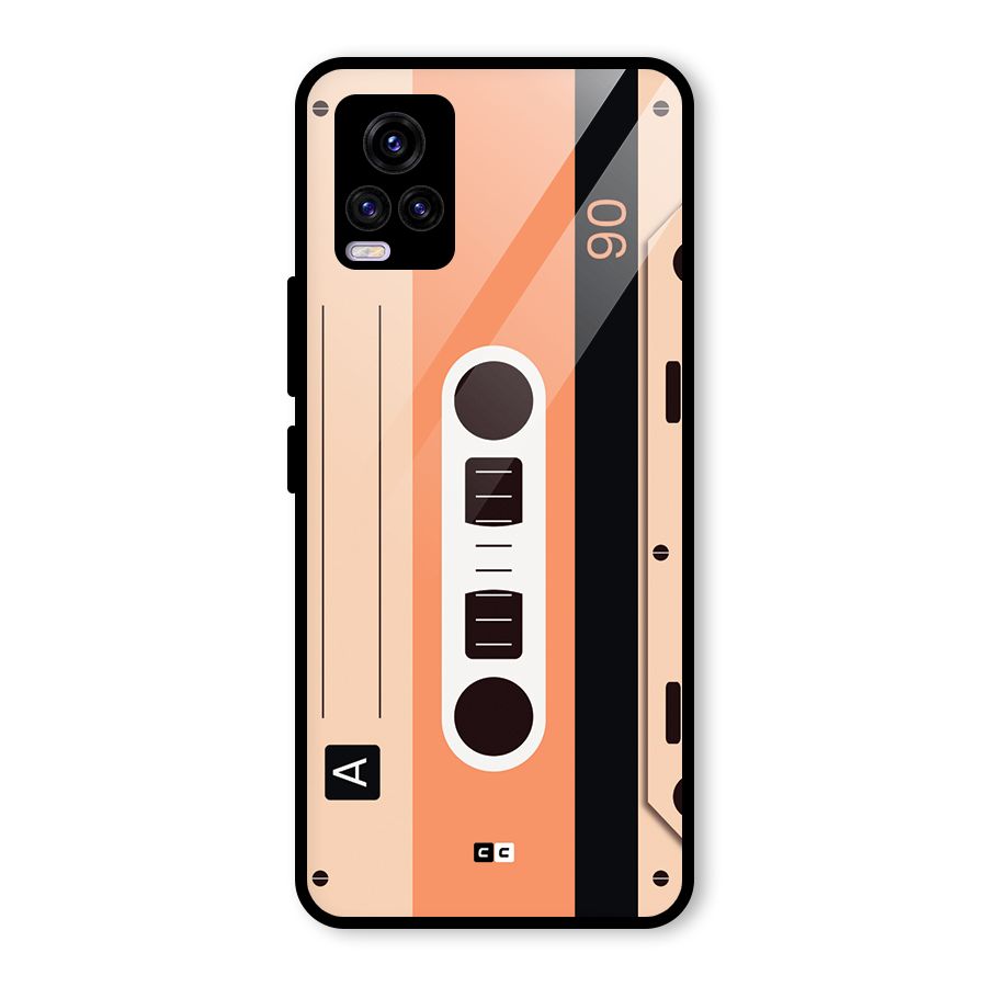 Retro Cassete Glass Back Case for Vivo V20 2021
