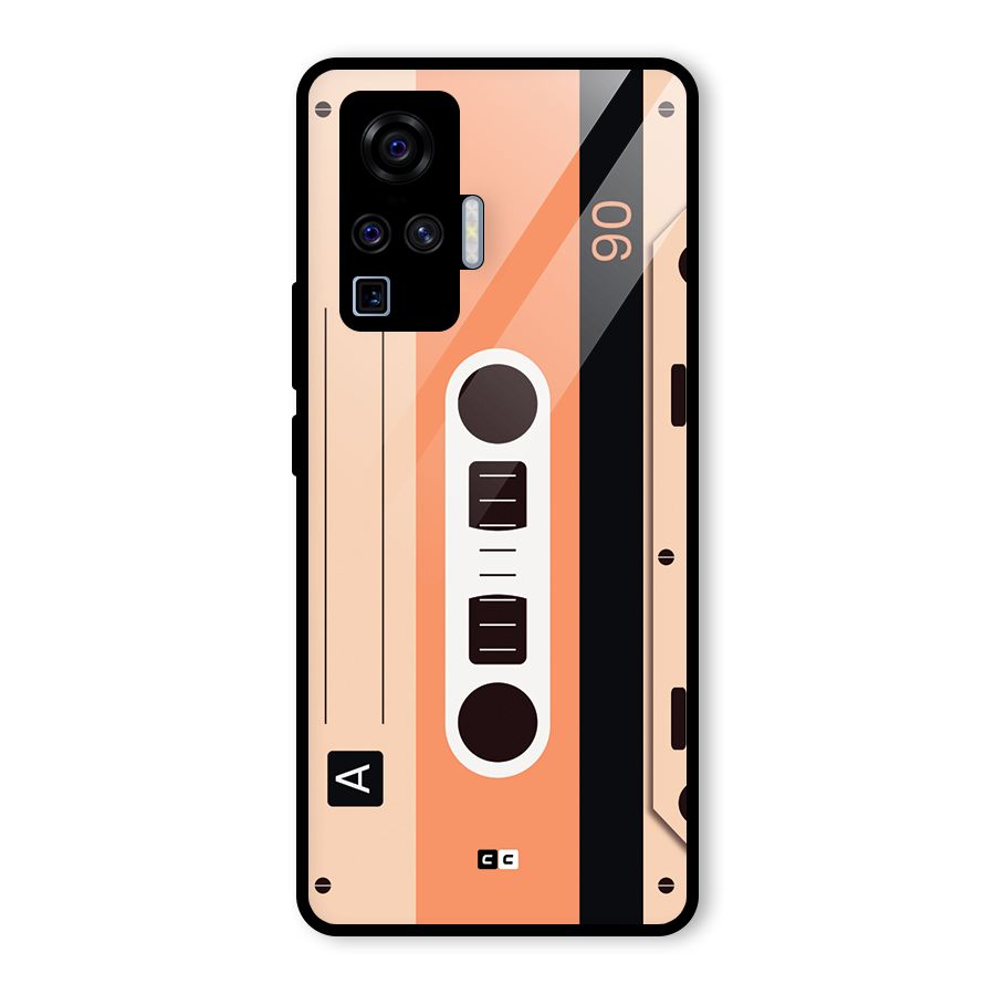Retro Cassete Glass Back Case for Vivo X50 Pro