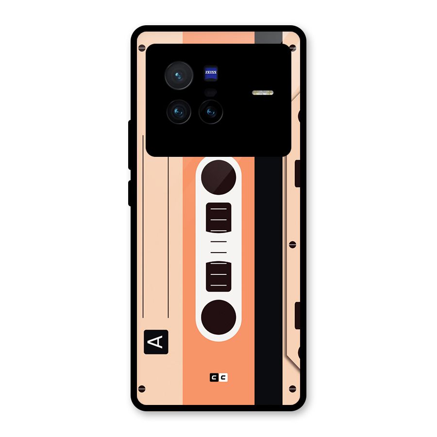 Retro Cassete Glass Back Case for Vivo X80