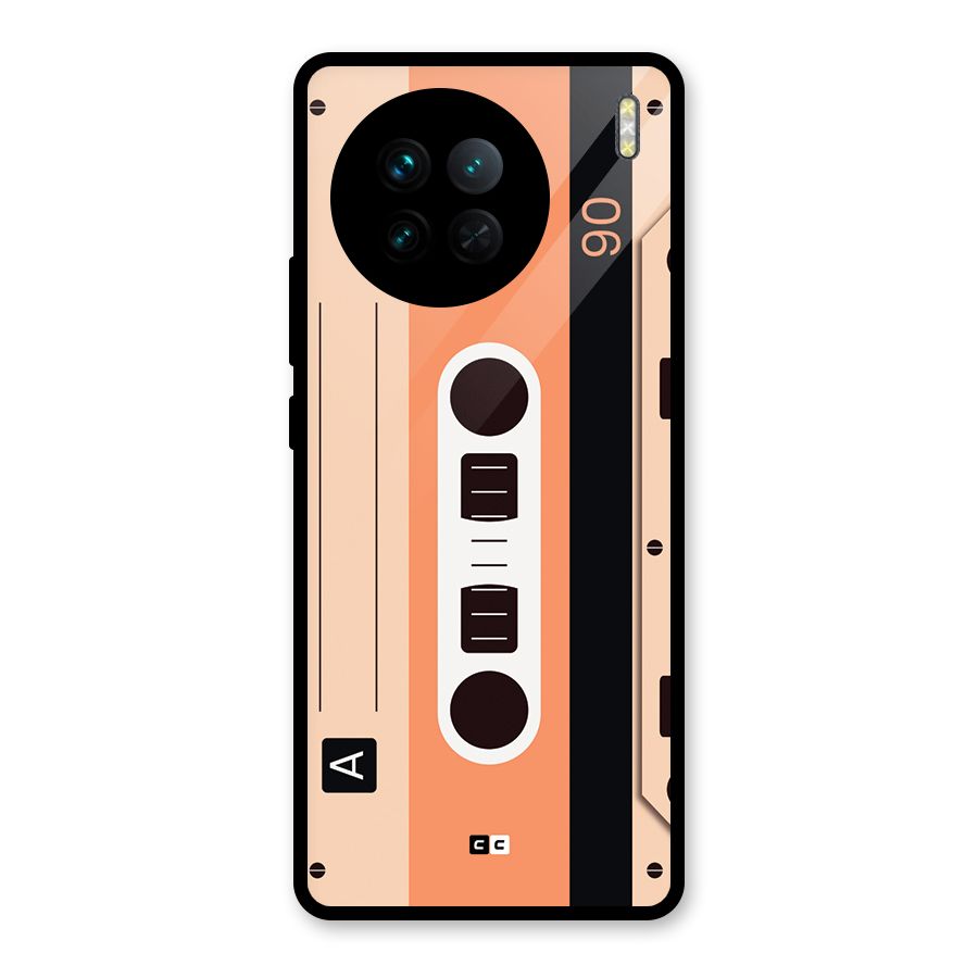 Retro Cassete Glass Back Case for Vivo X90