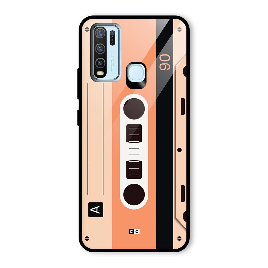 Retro Cassete Glass Back Case for Vivo Y30