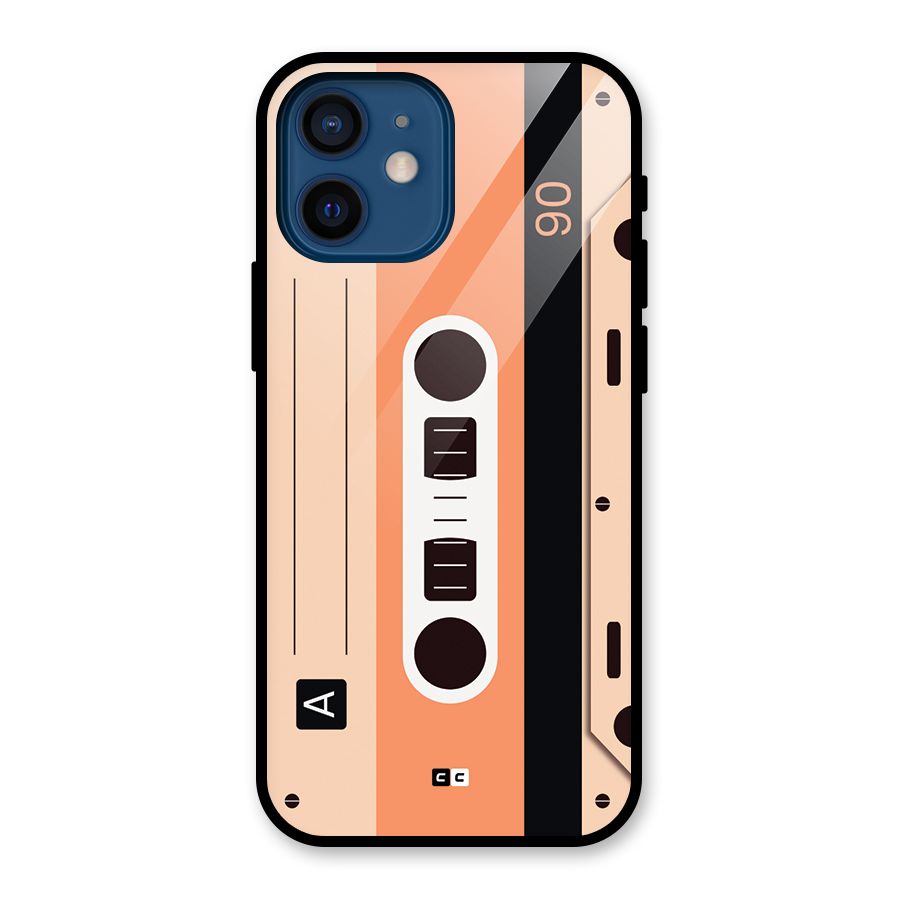 Retro Cassete Glass Back Case for iPhone 12 Mini