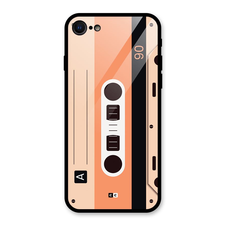 Retro Cassete Glass Back Case for iPhone SE 2022