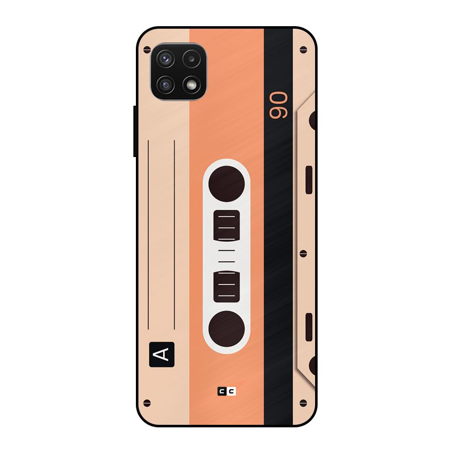Retro Cassete Metal Back Case for Galaxy A22 5G