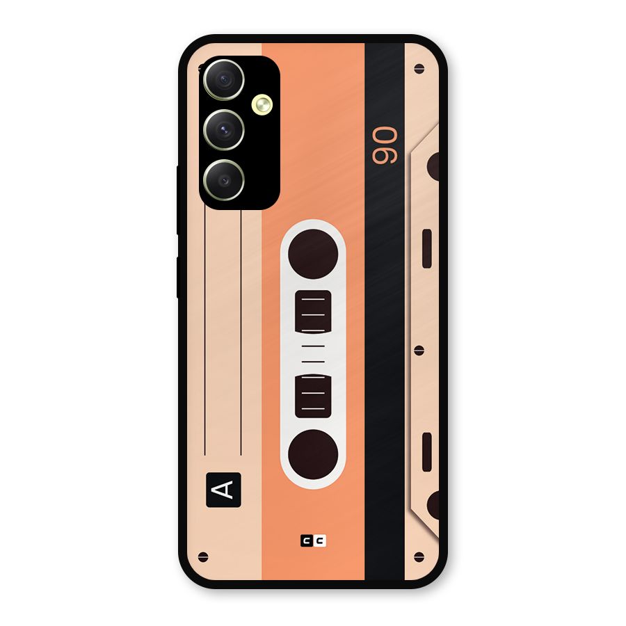 Retro Cassete Metal Back Case for Galaxy A34