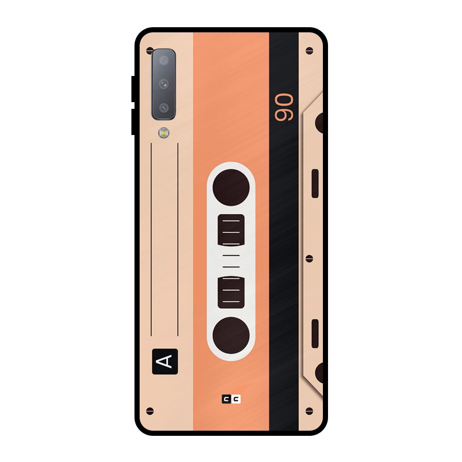 Retro Cassete Metal Back Case for Galaxy A7 (2018)