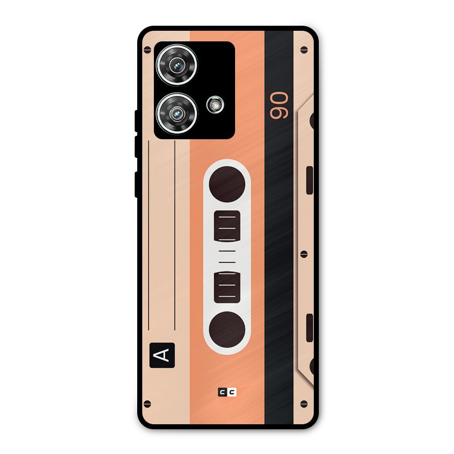 Retro Cassete Metal Back Case for Motorola Edge 40 Neo