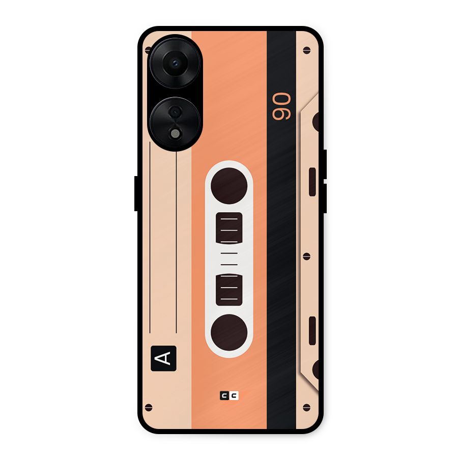 Retro Cassete Metal Back Case for Oppo A78 5G