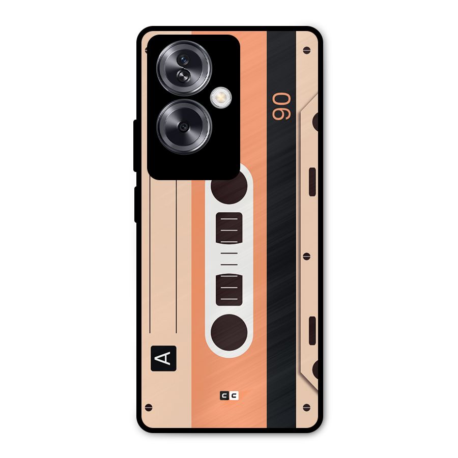 Retro Cassete Metal Back Case for Oppo A79 5G