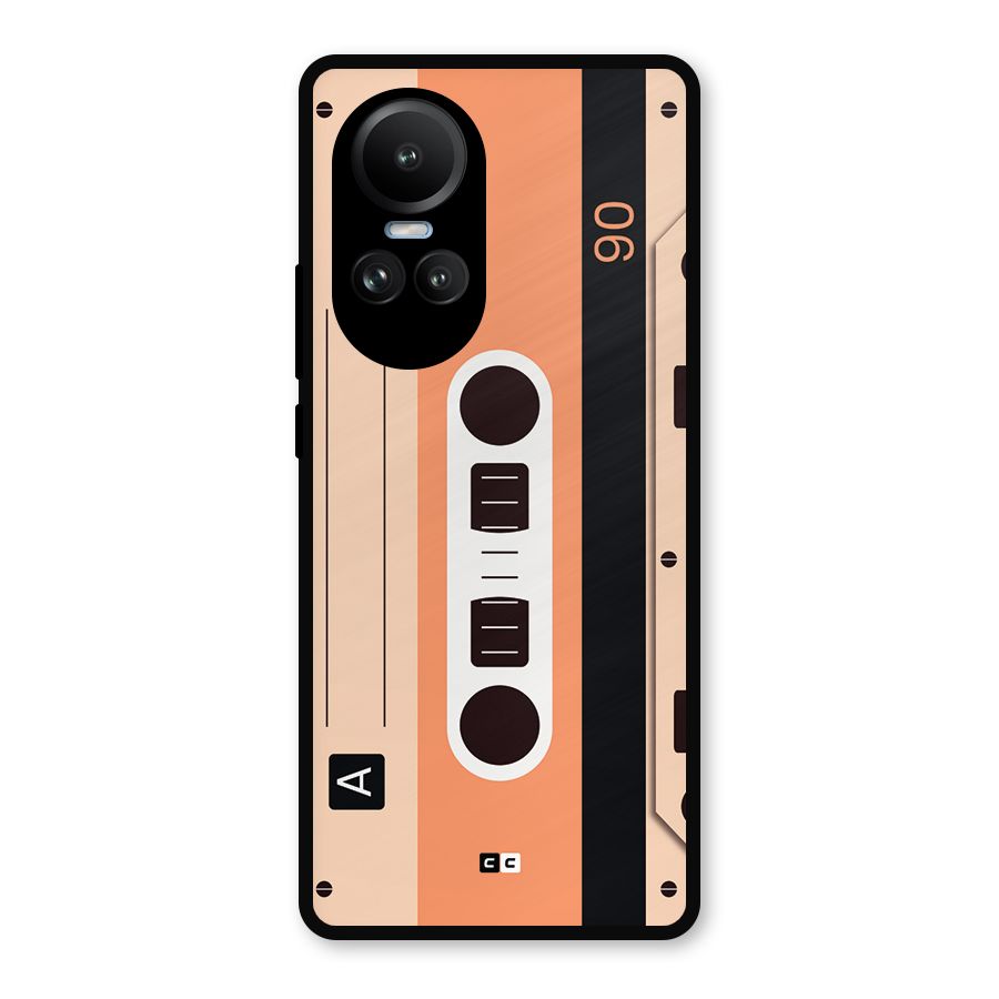 Retro Cassete Metal Back Case for Oppo Reno10